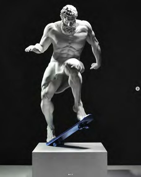 The Skateboarder — kaykay üzerinde mermer Herkül